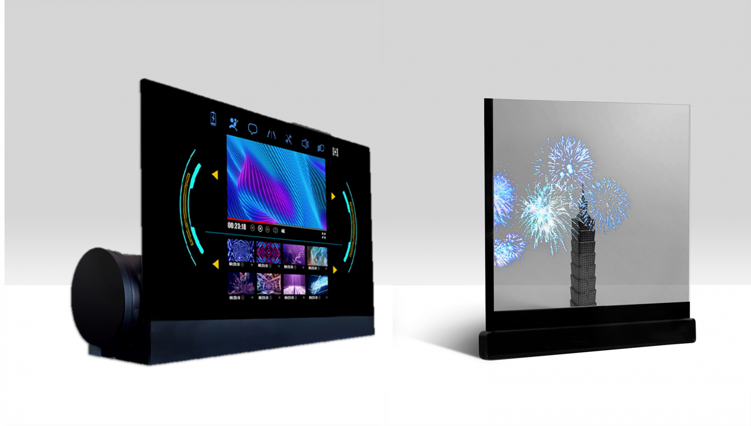 可捲式、折疊性、高透明